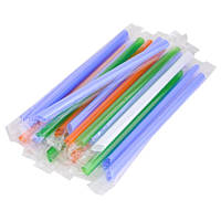 Трубочка в індивідуальному впакуванні "Bubble Tea" 200х12 мм (200 шт)