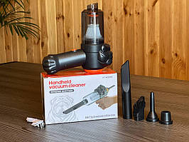 Автомобільний пилосос портативний акумуляторний 2 in1 Vacuum cleaner Чорний