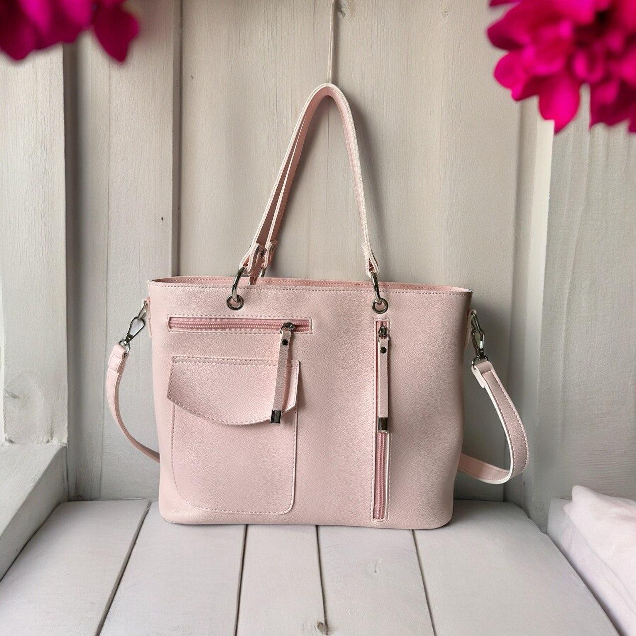 Сумка жіноча Betty Pretty з екошкіри рожева 950PINK, фото 1