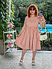 Літня красива сукня вільного крою з короткими рукавами із софту розміри батал, фото 9