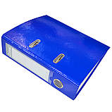 Папка-реєстратор картонна, А5, 70 мм, РР-покриття, кишенька для етикетки, фото 5