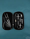Компактний шкіряний чохол для манікюрних інструментів LeathART чорний, фото 5