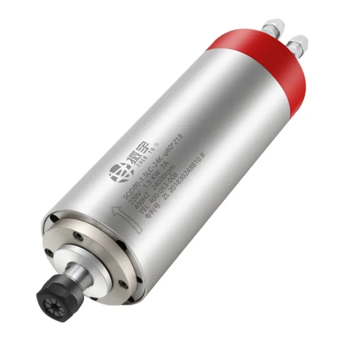 Шпиндель повітря/водяне охолодження фрезер 1,5 кВт 220В ER16, ER11 ЧПУ, фото 1