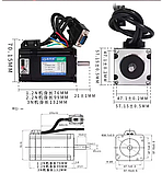 Гібридний кроковий двигун NEMA23 57HSE2N-D25 +драйвер HBS57 CNC, фото 6