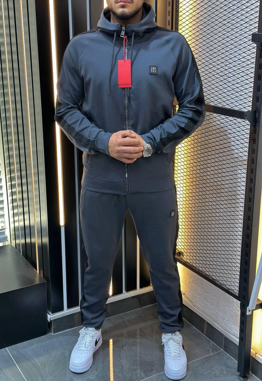 Чоловічий спортивний костюм HUGO BOSS D12118 сірий S, XL, XXL, фото 1