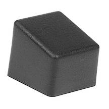 Заглушка квадратна 20х20 коса зовнішня чорна