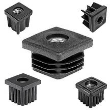 Заглушки з різьбою на квадратну трубу