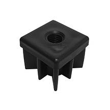 Заглушка на трубу 30*30 (1.2 - 1.5) з пластиковою різзю М8 чорна