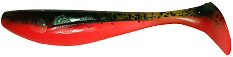 Силікон FishUP Wizzle Shad 5 " #205 Watermelon / Orange (4шт / уп)
