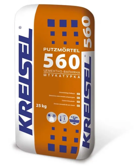 560 (25 кг) Штукатурна суміш PUTZMORTEL Крайзель, фото 1