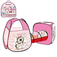 Намет дитячий подвійний з тунелем "Єдиноріг/Unicorn" арт. 568-41