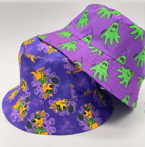 Літня двостороння панама унісекс МУЛЬТЯШНА (Розмір 56-57), Фіолетова