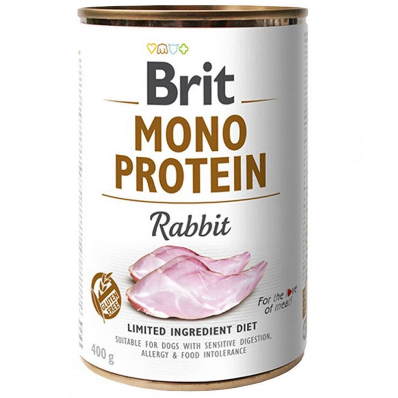 Корм для собак із чутливим травленням Mono Protein Dog з кроликом 400 г Brit