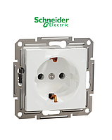 Розетка с заземлением Shneider-Electric Asfora белая без рамки EPH2970121