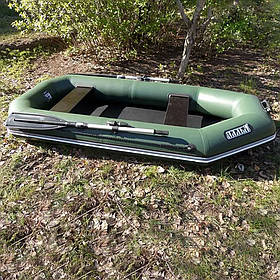 Човен надувний тримісний Тура ЛТ-290ВБ зі слань-книжкою.Вантажопідйомність 338 кг. Рибальський човен для двох