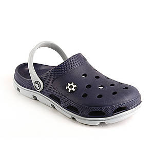 Крокси (сабо) жіночі Jose Amorales синьо-сірі (116103)