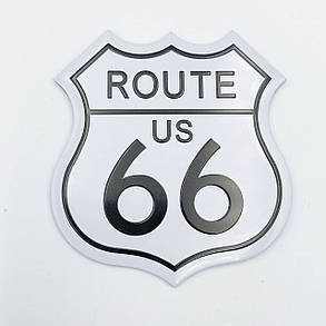 Металевий шильдик емблема Route 66, фото 1