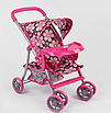 Яскравий візок для ляльок для дівчаток від 2 років Літній З металевим каркасом і козирком 3 види Рожевий, фото 5