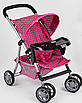 Яскравий візок для ляльок для дівчаток від 2 років Літній З металевим каркасом і козирком 3 види Рожевий, фото 7