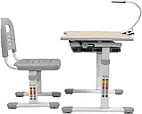 Комплект FunDesk Парта та стілець-трансформери Piccolino Grey, фото 3