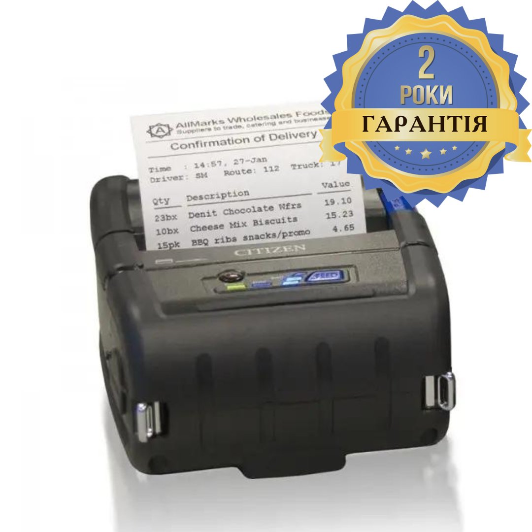 Мобільний принтер чеків і етикеток Citizen CMP-30II (CMP30IIBUXCX)