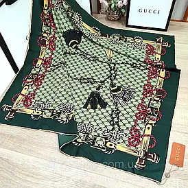 Хустка Gucci шовкова з ручною підшивкою
