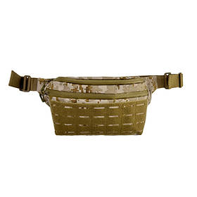 Чоловіча сумка бананка на пояс тактична, АОР-1 з патч панеллю, матеріал Кордура