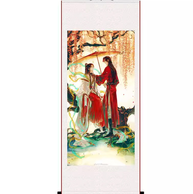 Декоративний настінний сувій на шовковій основі Благословення Небожителів, фото 1