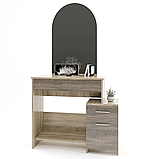 Туалетний столик Трюмо-1 венге темний, дуб молочний Еверест (95х35х165 см), фото 6
