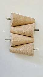 Ніжка дерев'яна для приліжкової тумби конусна скошена без покриття