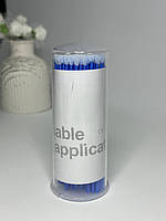 Мікроаплікатори для вій 100 шт сині