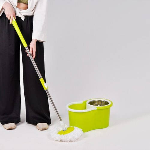 Универсальная швабра с отжимом-центрифугой и ведром Easy Mop Круглая ...