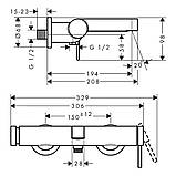 FINORIS змішувач для ванни, чорний матовий, фото 2