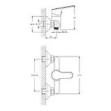FIRST змішувач для душу одноважільний, хром 35 мм, фото 2