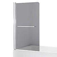 Штора на ванну 80 * 150, скло тоноване, ліва