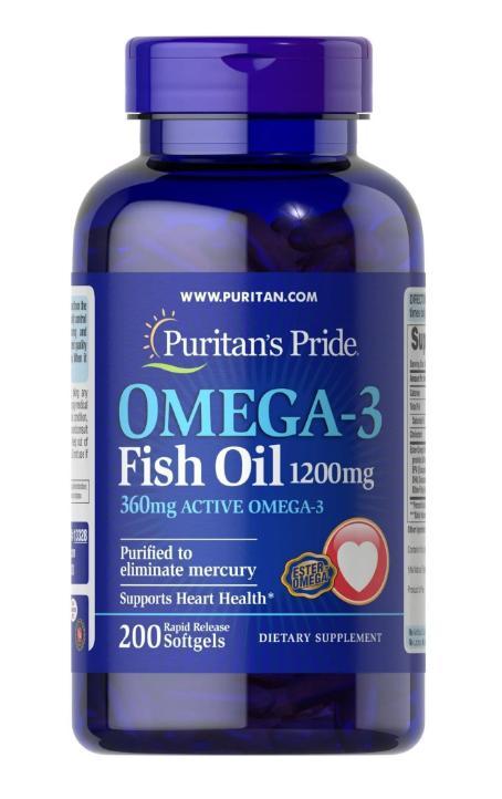 Риб'ячий жир Puritan's Pride OMEGA 3 FISH OIL 1200mg 200 капсул