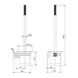 BRENTA щітка для унітазу, брашований нікель, фото 2