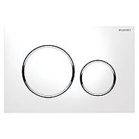 Sigma 20 змивному клавіша, подвійний змив, білий / хром глянсовий / білий