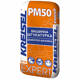 PM50 EXPERT Машинна штукатурка цементно-вапнякова, 8-25 мм (25 кг)