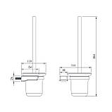 GRAFIKY щітка для унітазу, чорний нікель, фото 2