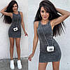 Плаття майка мініобтягувальне рубчик тай-дай, фото 9