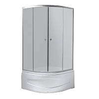 BARON душ. кабіна 80*80*194см, скло 4 мм FABRIС, з глибоким піддоном, колір сатин