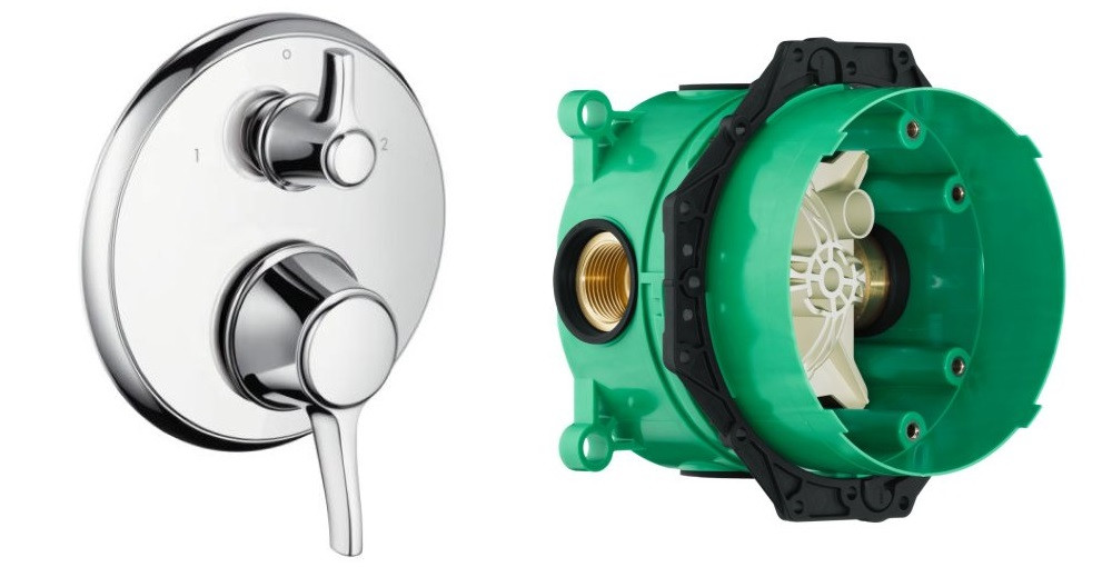 Ecostat Classic Термостат с запорным/ переключающим вентилем+IBOX universal скрытая часть для смесителя, фото 1