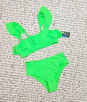 Купальник роздільний підлітковий на дівчинку, р 120-160 салатовий