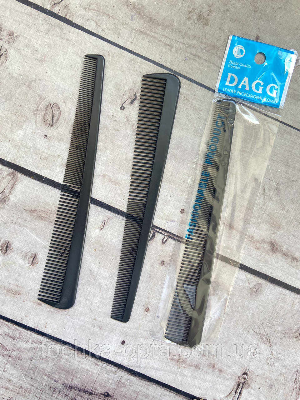 Гребінець планка чоловічий чорний Dagg