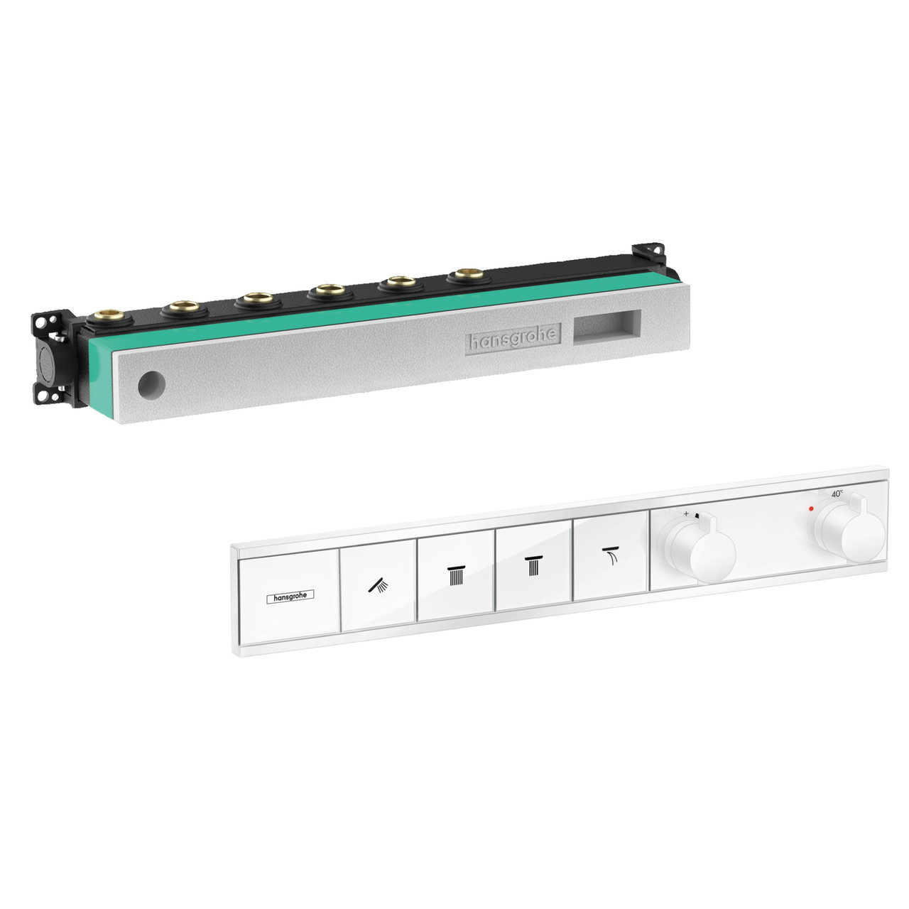 Змішувач для ванни HANSGROHE RainSelect 15382700+15312180, білий, фото 1