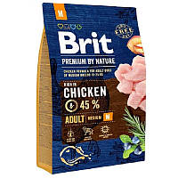 Сухий корм для собак від 10 до 25 кг Dog Adult М з куркою 3 кг Brit Premium