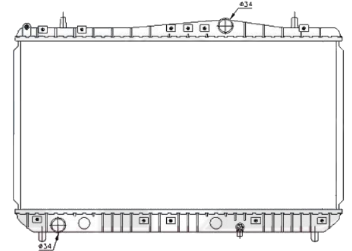 Радіатор охолодження двигуна Chevrolet Tacuma 00-08 МКПП; 692X370X16 Fps с/без конд., алюмін./пластик, 1.6 / 2.0 / 1.8, фото 1