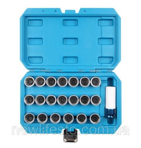 Набір головок для демонтажу секретних болтів AUDI 21 од. 113007C, фото 1