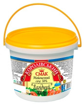 Майонез Лагідний 30% жирності Королівський смак 800 грамів у пластиковому відерці, фото 1